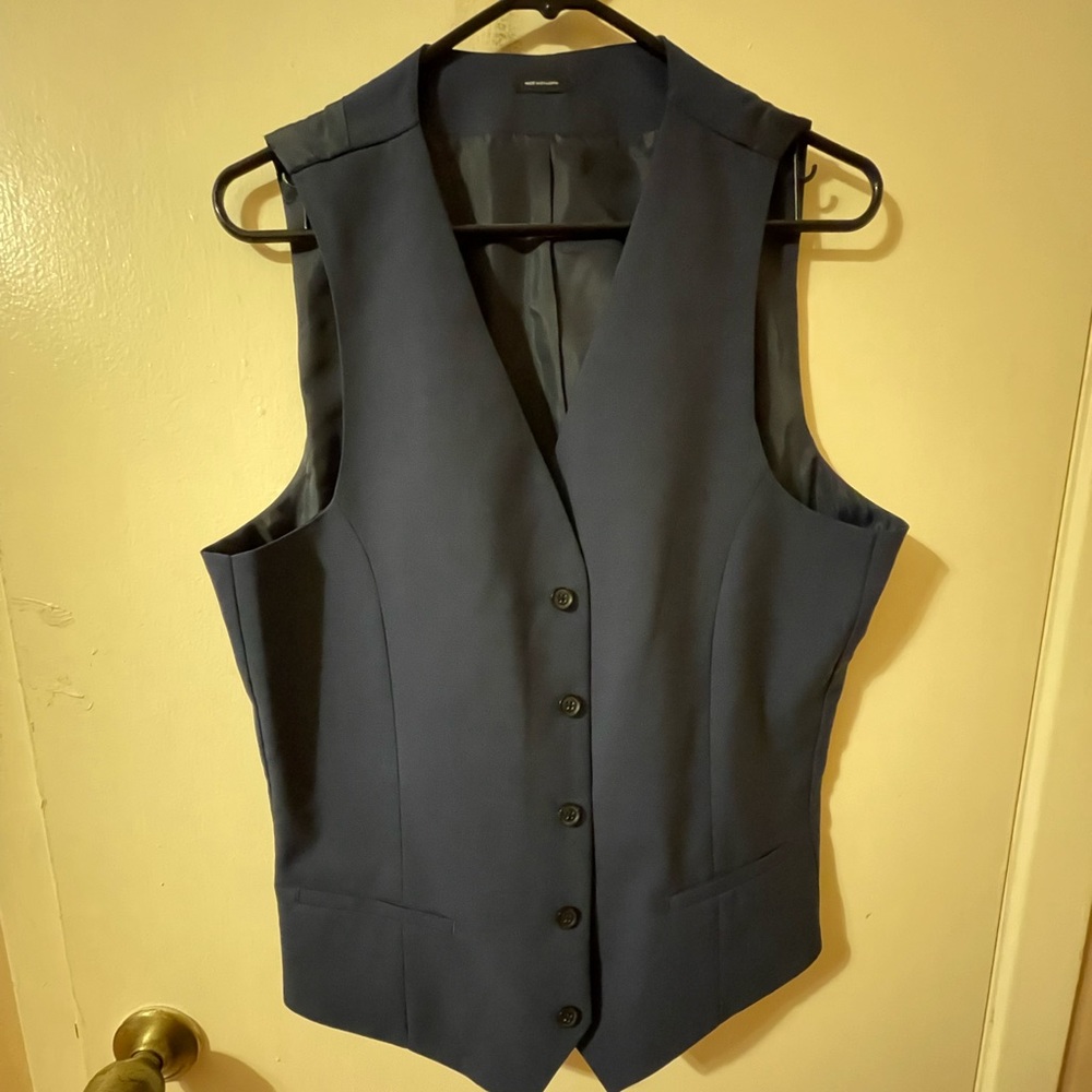 J. Ferrar blue vest slim medium